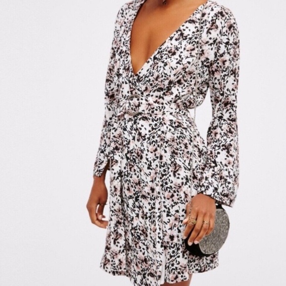 Free People Dress Womens Anaise Floral casual Floral Long Sleeve midi  size XS - Picture 1 of 10